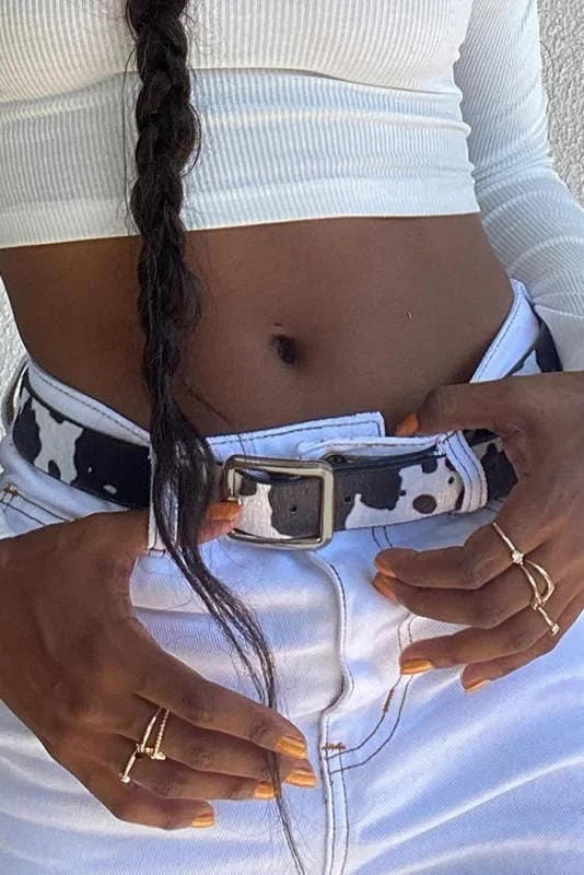 Cow Punk Buckle Belt