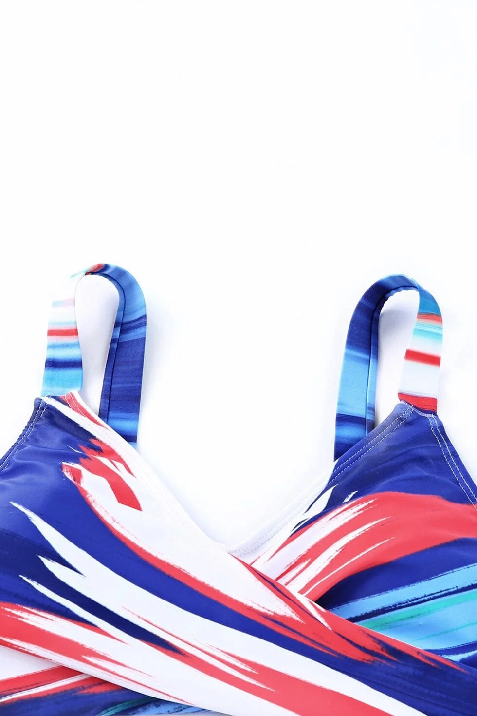 Abstract Print Twist high Waist Bikini