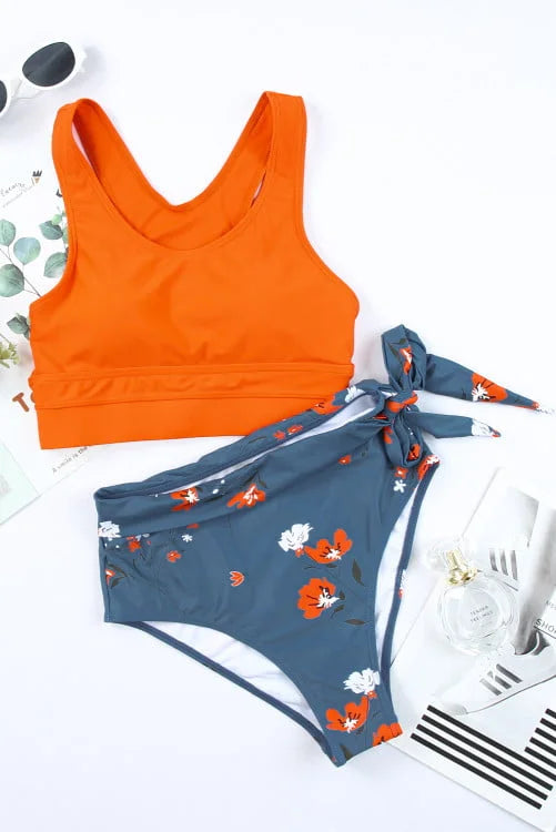 Floral Perfection Tank High Waist Bikini