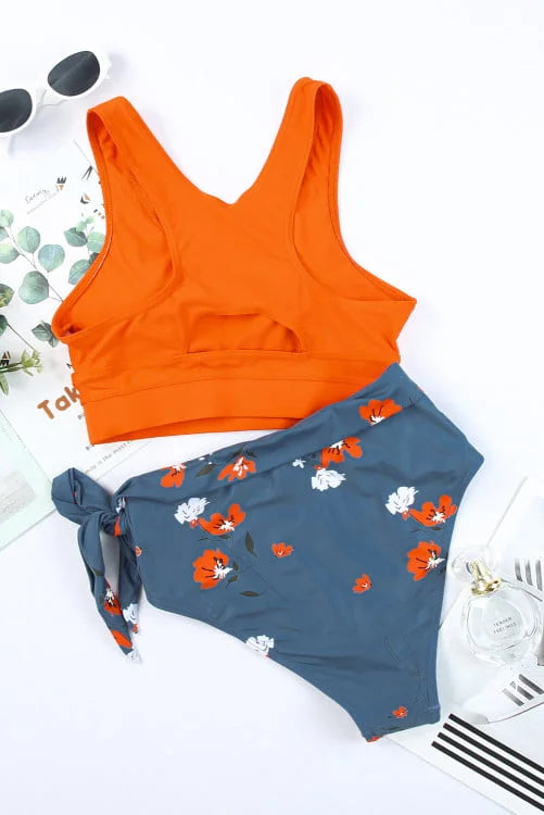 Floral Perfection Tank High Waist Bikini
