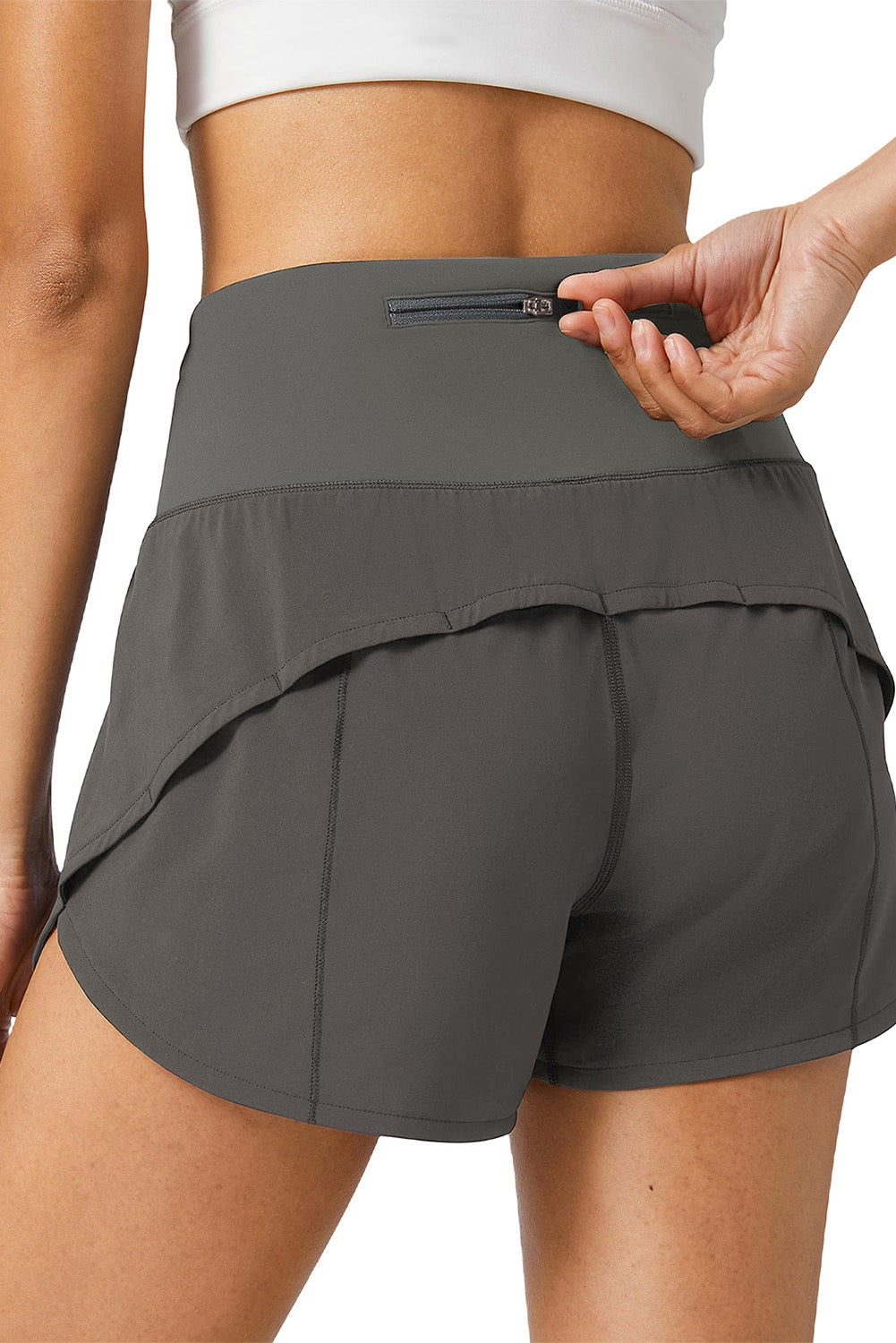 High-Waist Sports Shorts