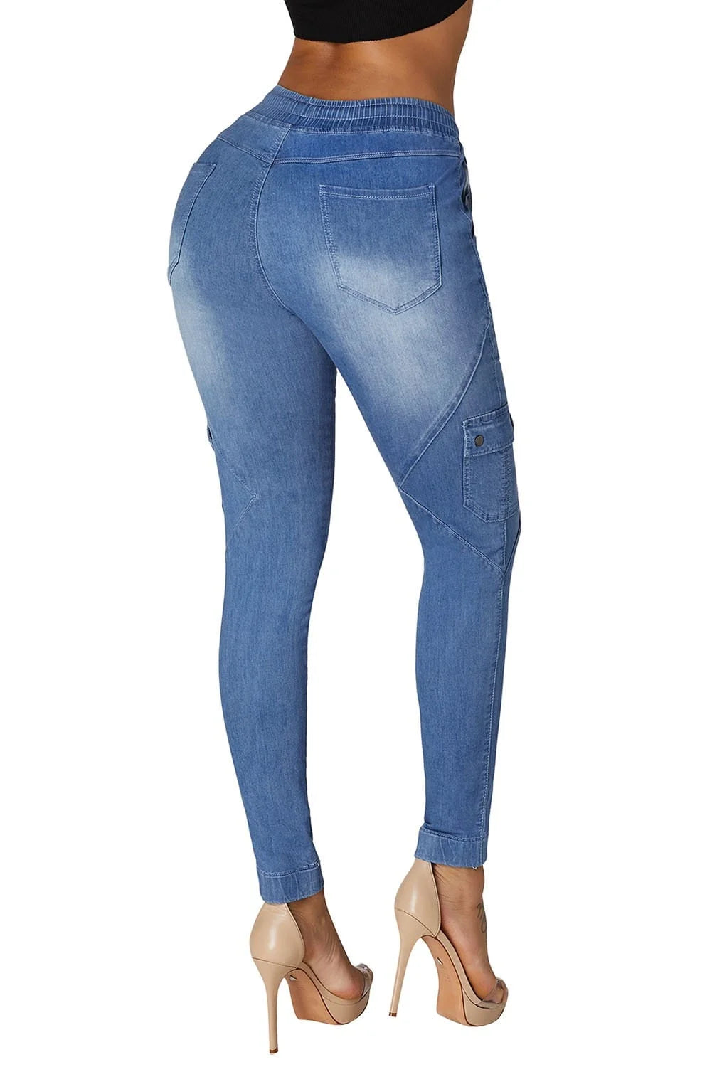 Pocketed Ankle Denim Jeans