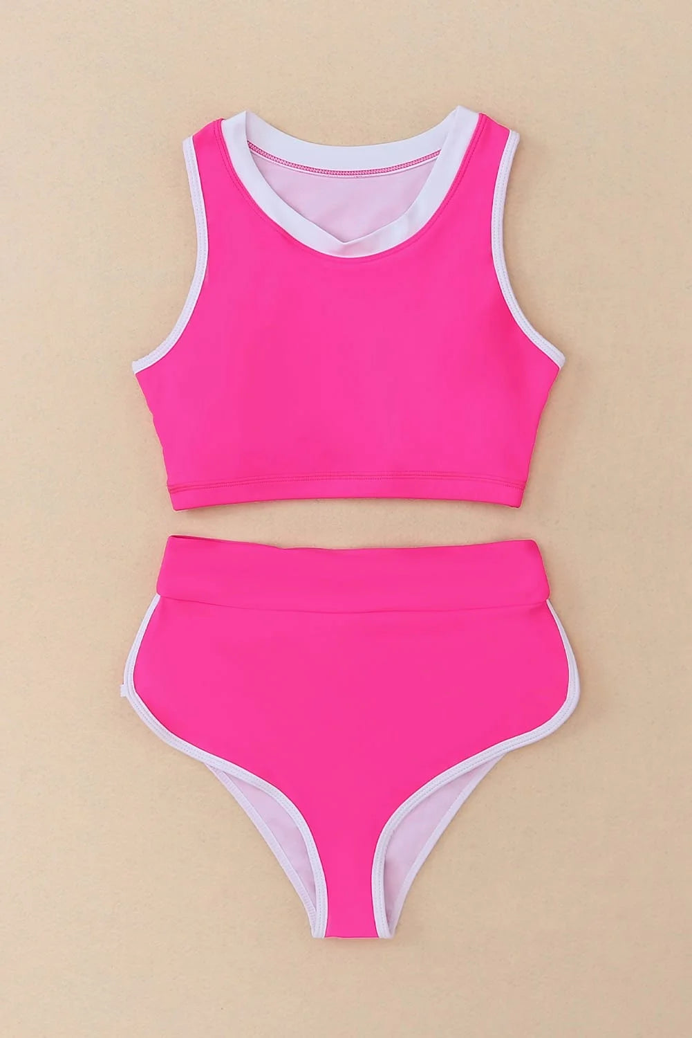 Pink Active High Waist Bikini