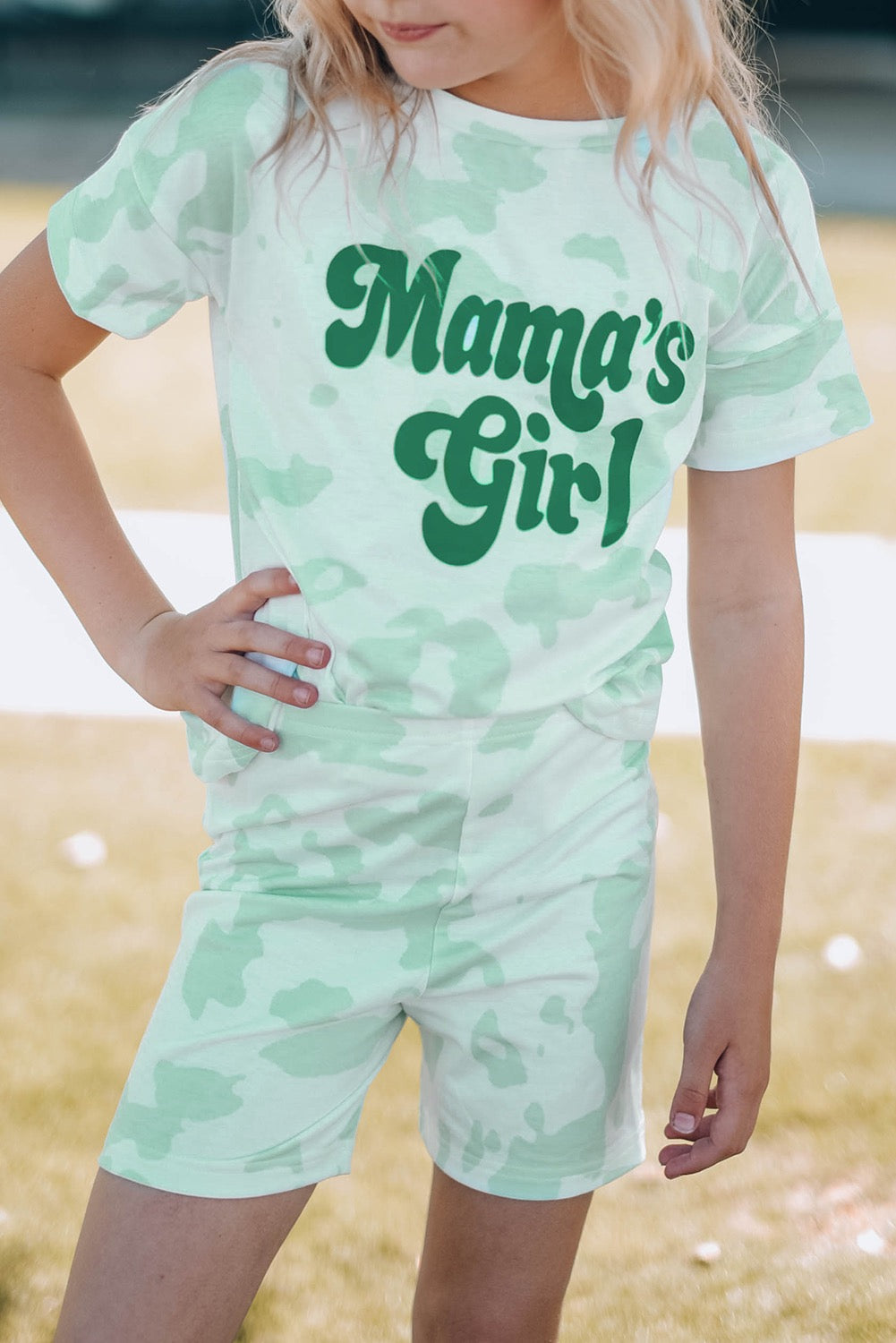Mama's Girl Tie Dye Shorts Set