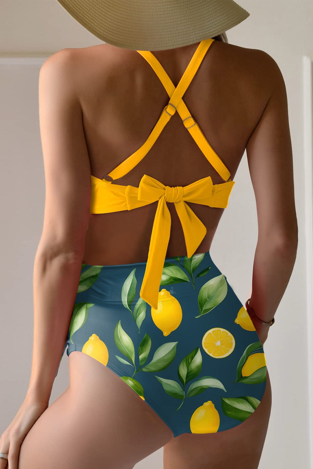 Tropical Tummy Control High Waisted Bikini