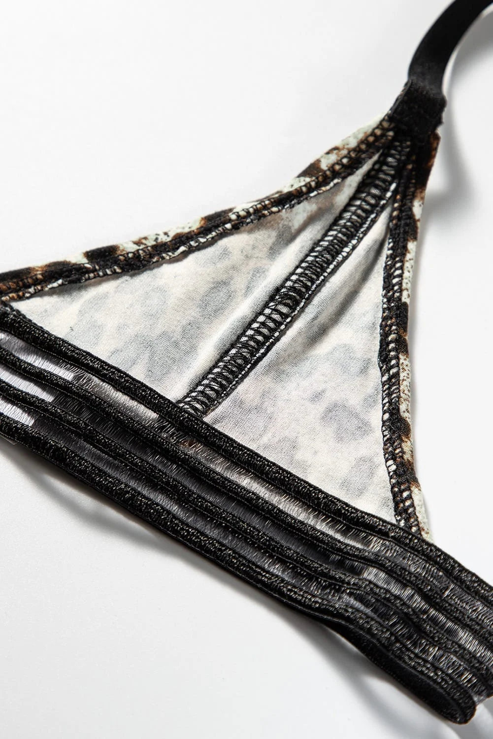 Leopard Mesh Patchwork Lingerie Set