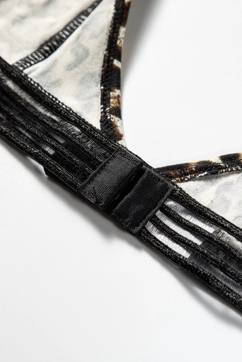 Leopard Mesh Patchwork Lingerie Set