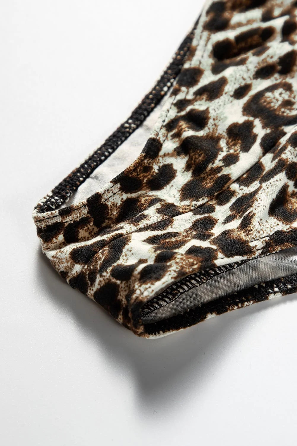 Leopard Mesh Patchwork Lingerie Set