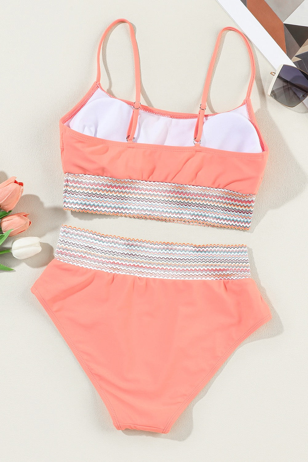 Peach Blossom High Waist Bikini