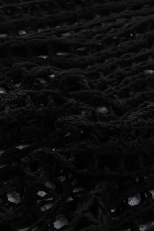 Crochet Fringe Batwing Sleeve Beach Cover Up