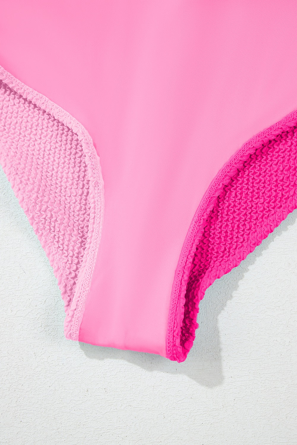 Pink Colour block High Waist Bikini