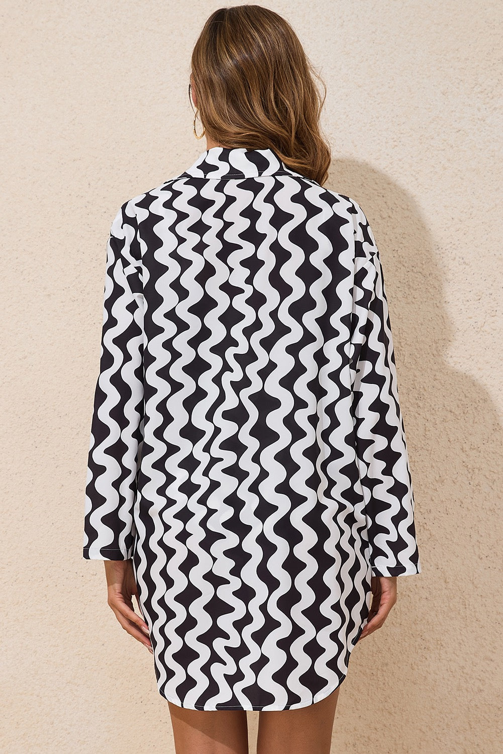 Chevron Print Beach Coverup