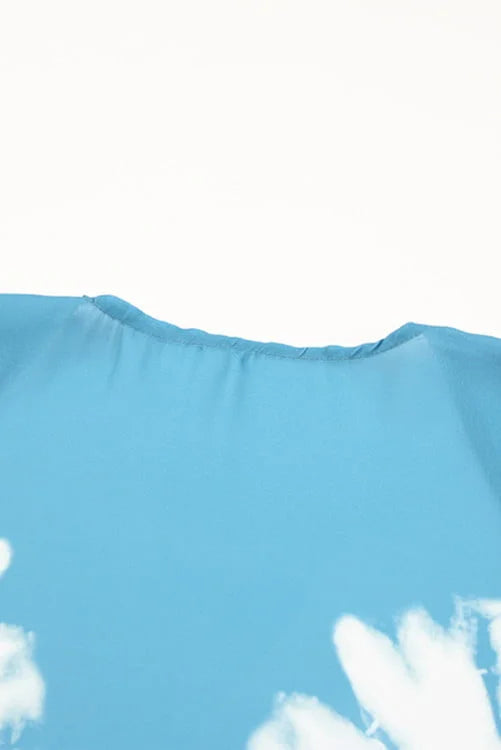 Tie-dye Kimono with Slits Cover Up