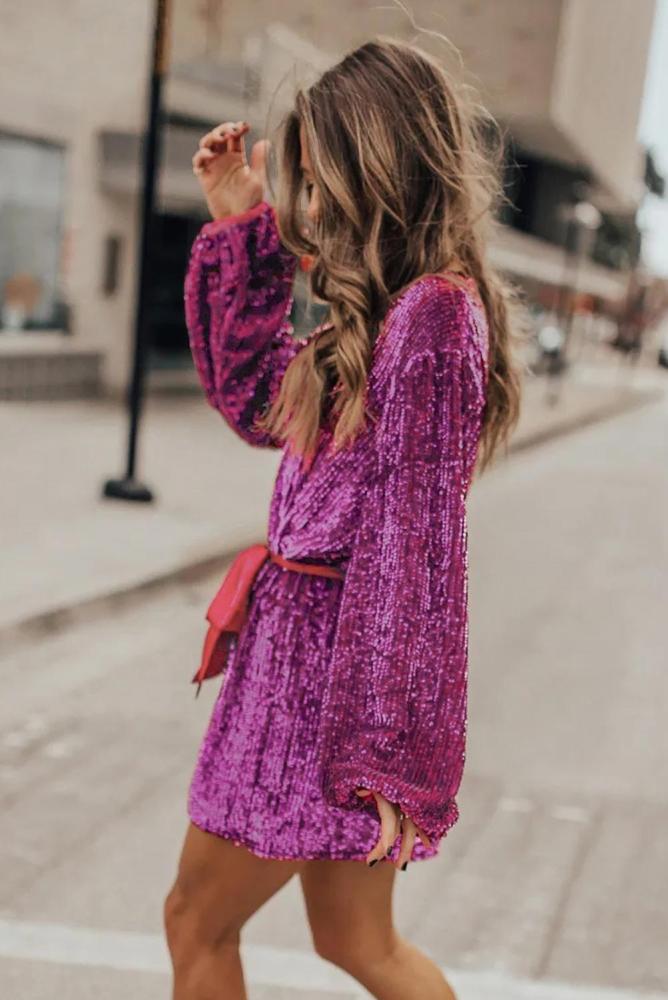 Gabrielle Wrap Bling Dress