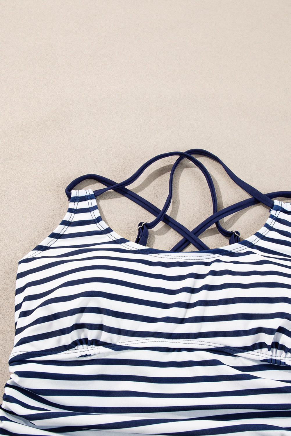 Striped Tummy Control Mix & Match Tankini