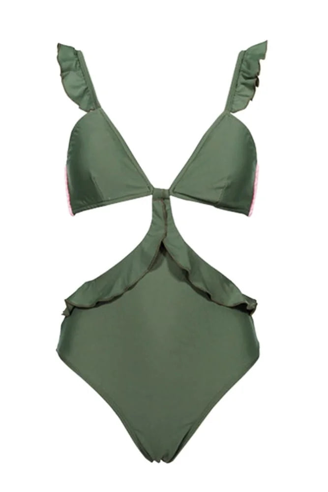 Exquisite Ruffle One Piece Swimsuit