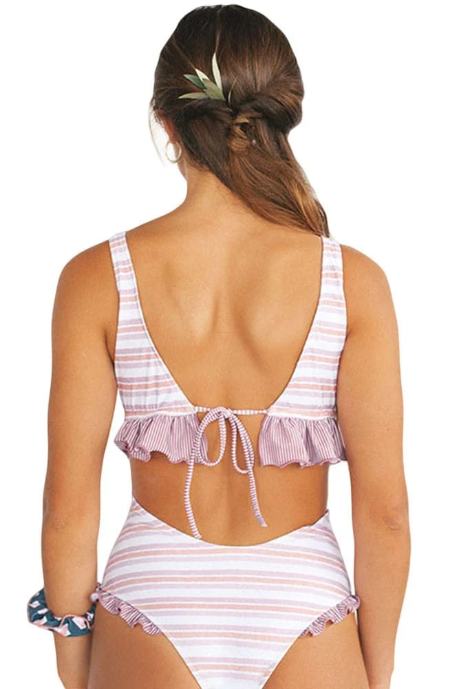 Striped Cheeky Monokini