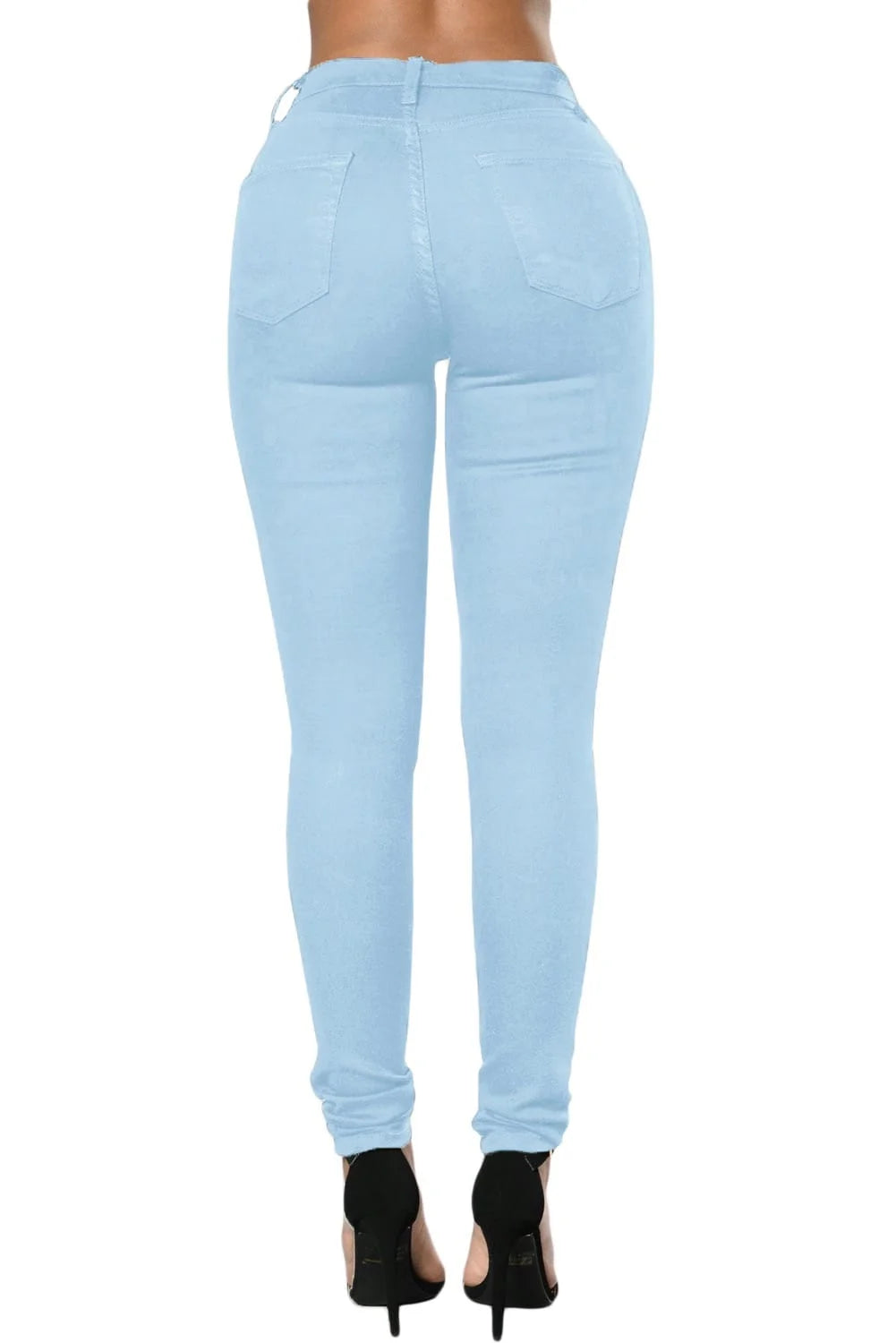 Slit Knee Denim Pants