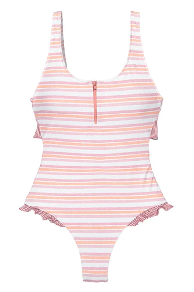 Striped Cheeky Monokini