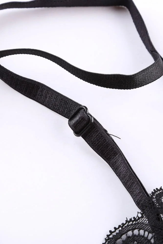 Lace Spice Satin Babydoll with Slit