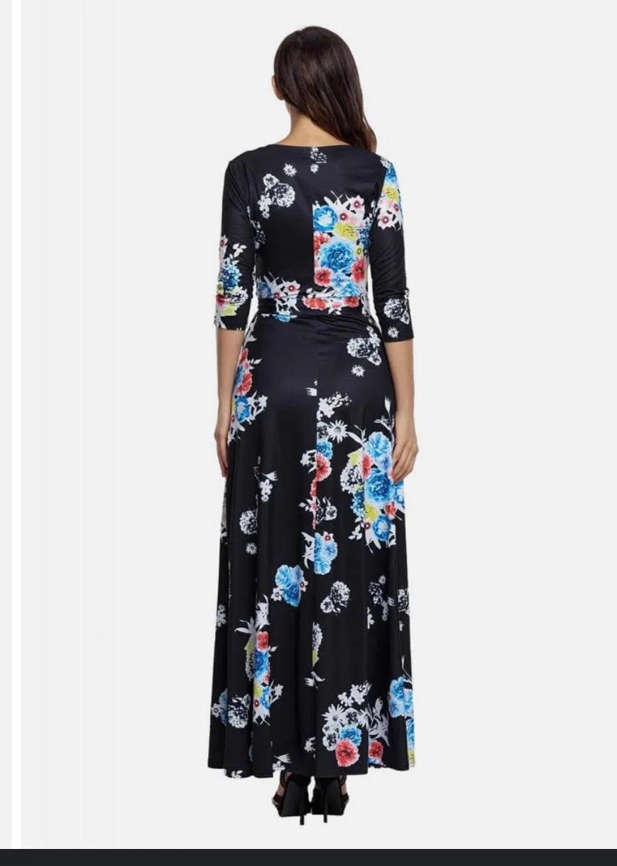 Blooming Wrap Boho Dress