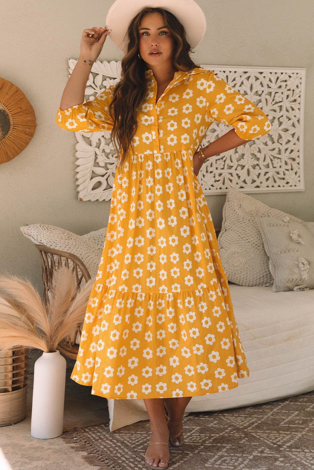 Honey Bloom Tiered Dress