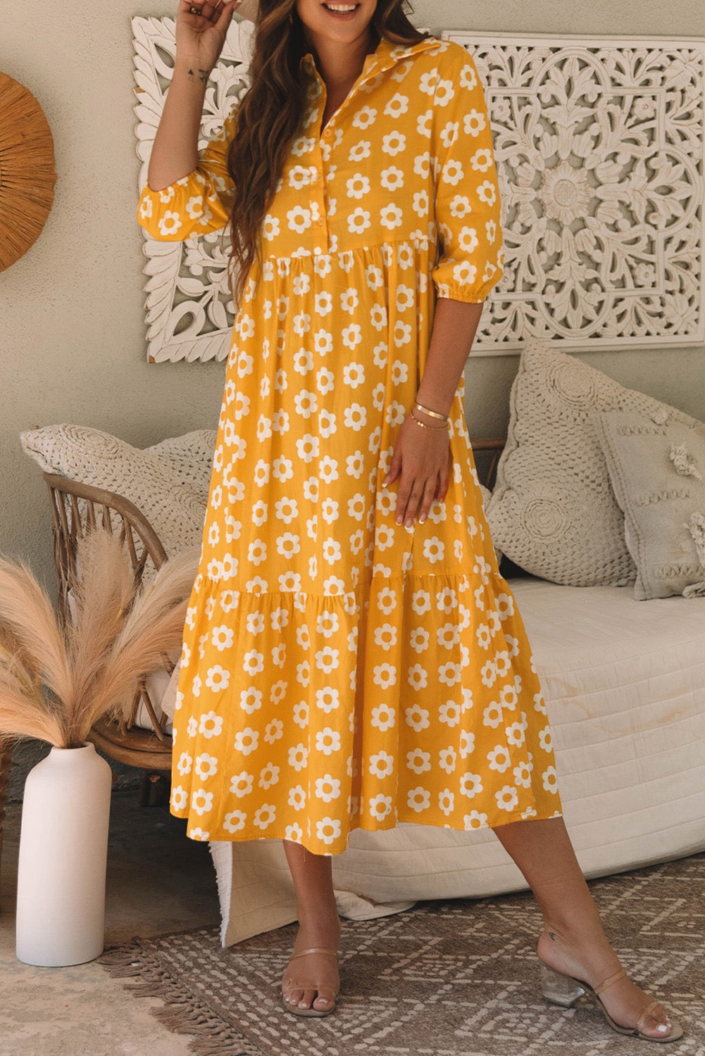 Honey Bloom Tiered Dress