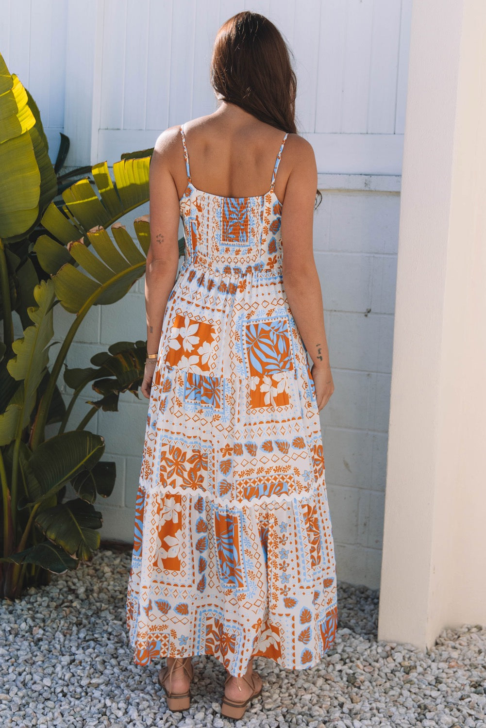 Santorini Sunset Maxi Dress