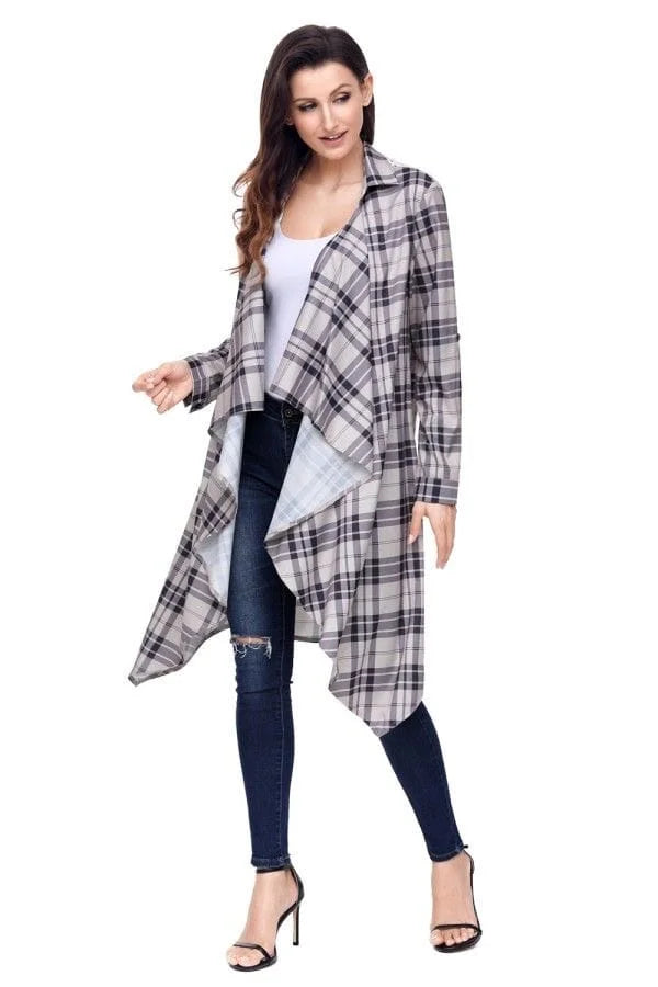 Plaid Open Front Coverup