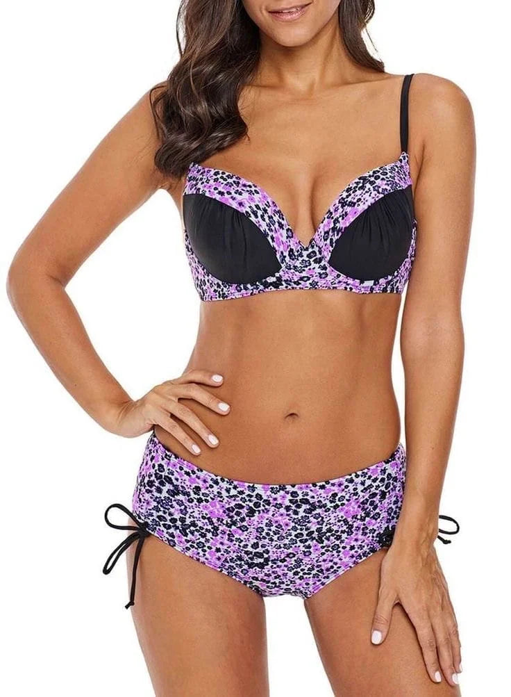 Lilac Underwired Floral Bikini Set