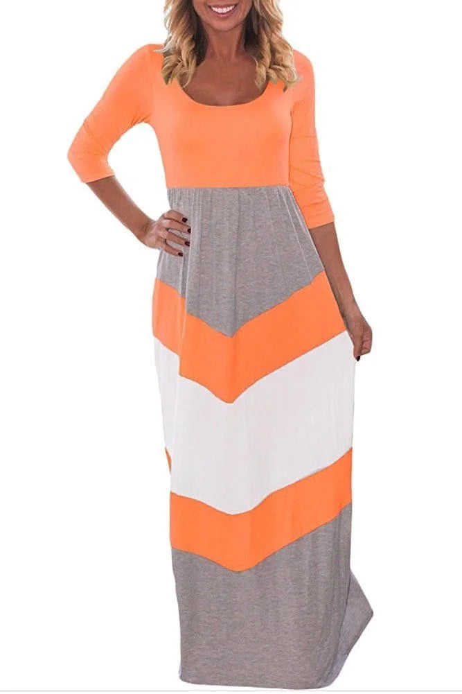 Chevron Maxi Dress
