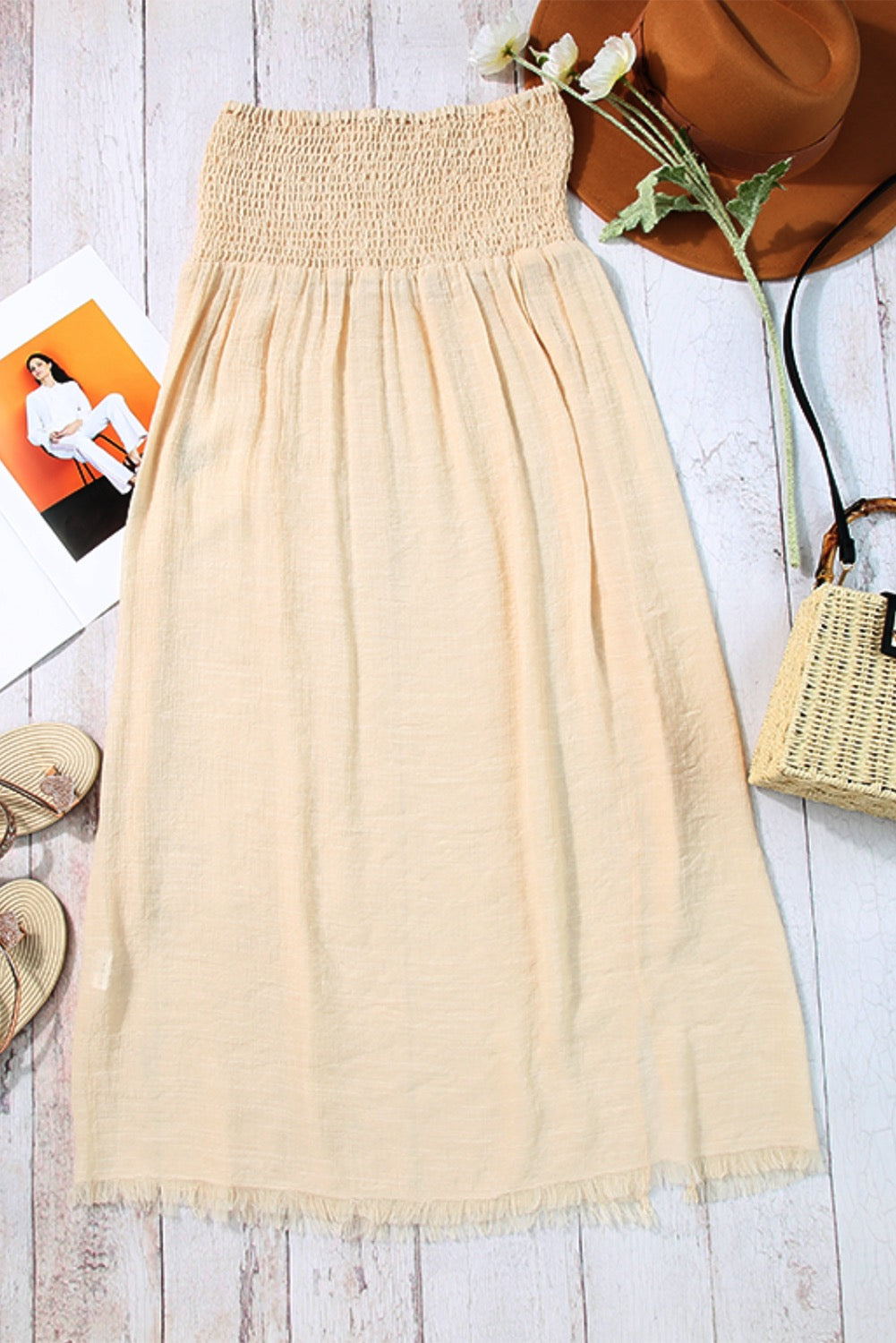 High Waist Split Beach Skirt