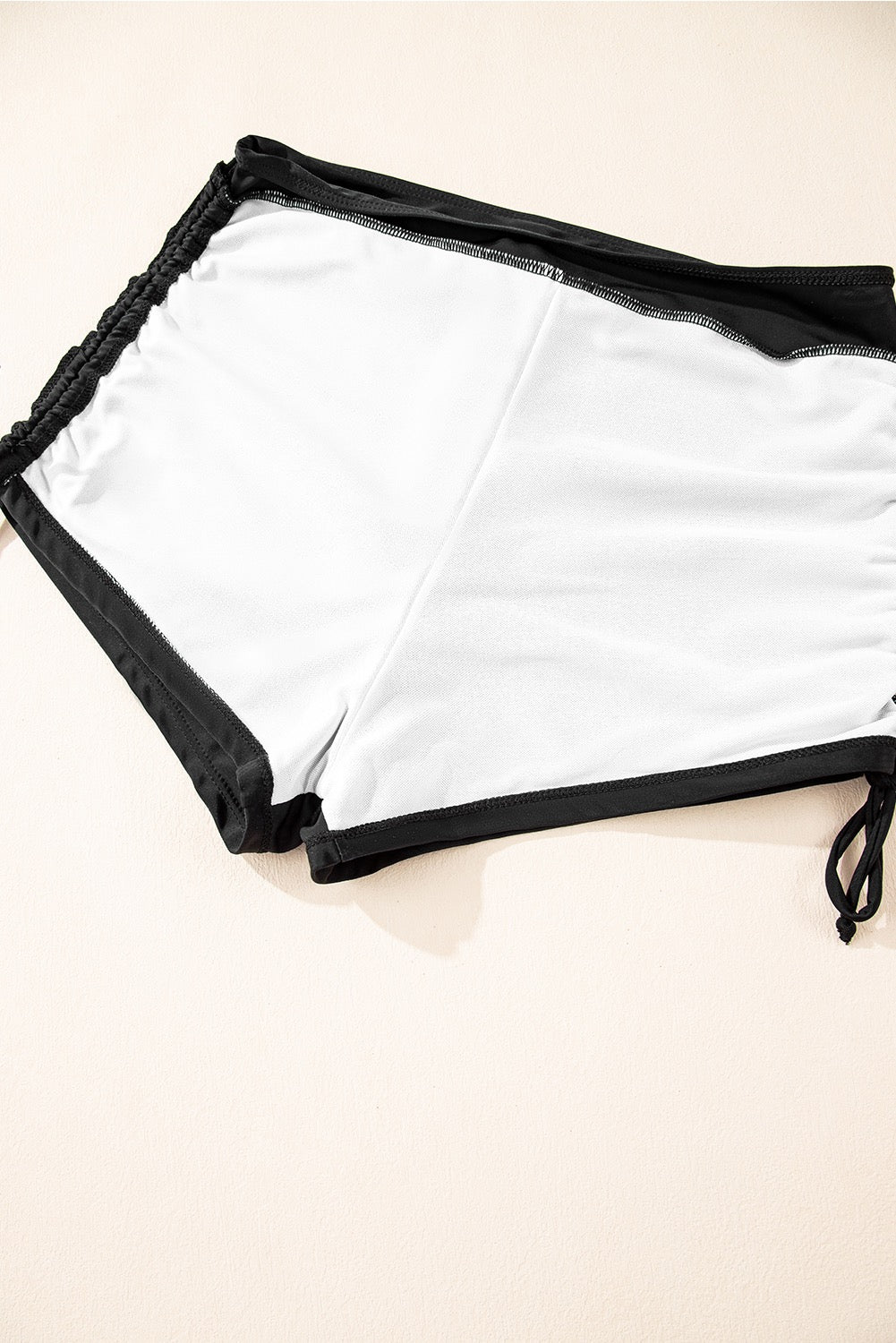 Classic Black & White Striped Two-Piece Swim Set