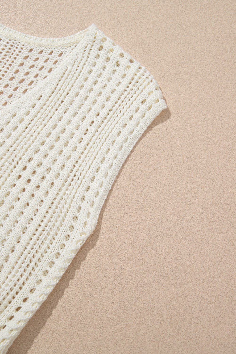Boho Crochet Beach Cover-Up Mini Dress