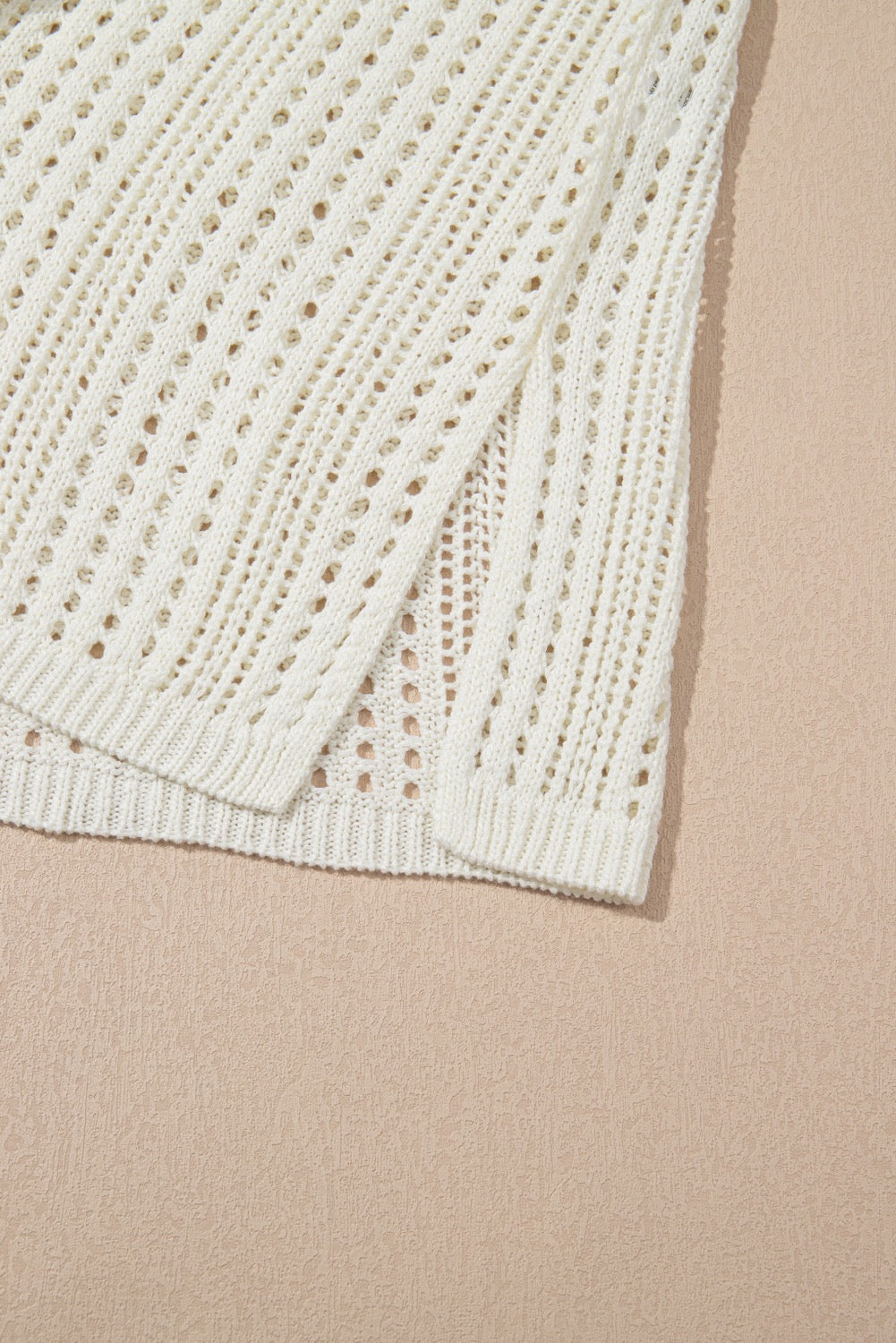 Boho Crochet Beach Cover-Up Mini Dress