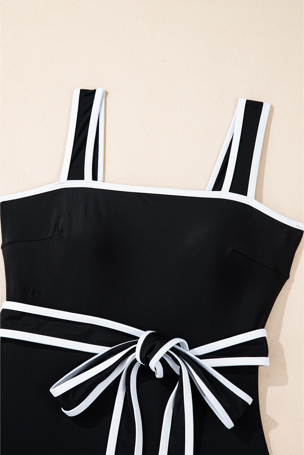 Colour block Edge Belted Monokini