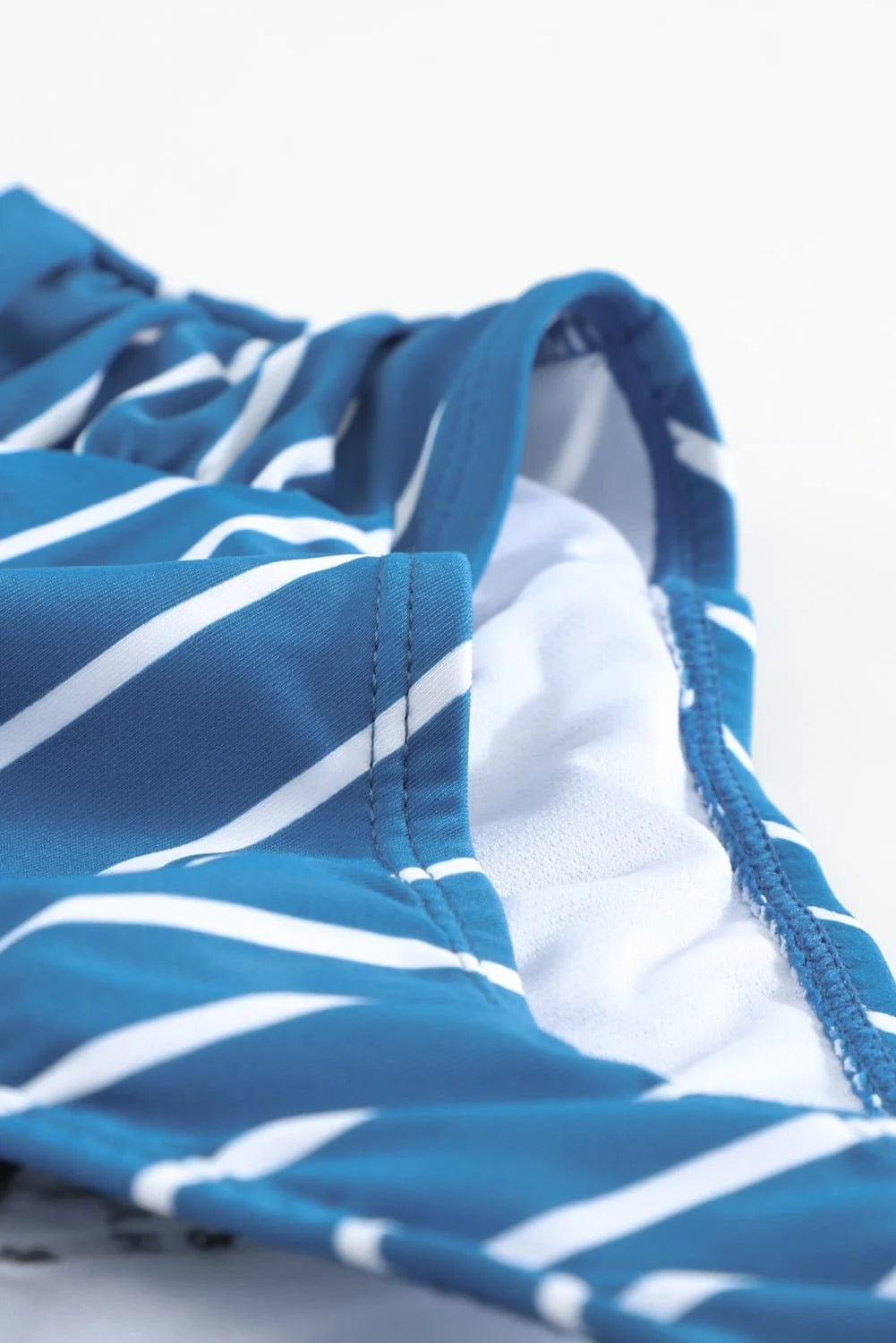 Striped Tie Knot High Waist Bikini