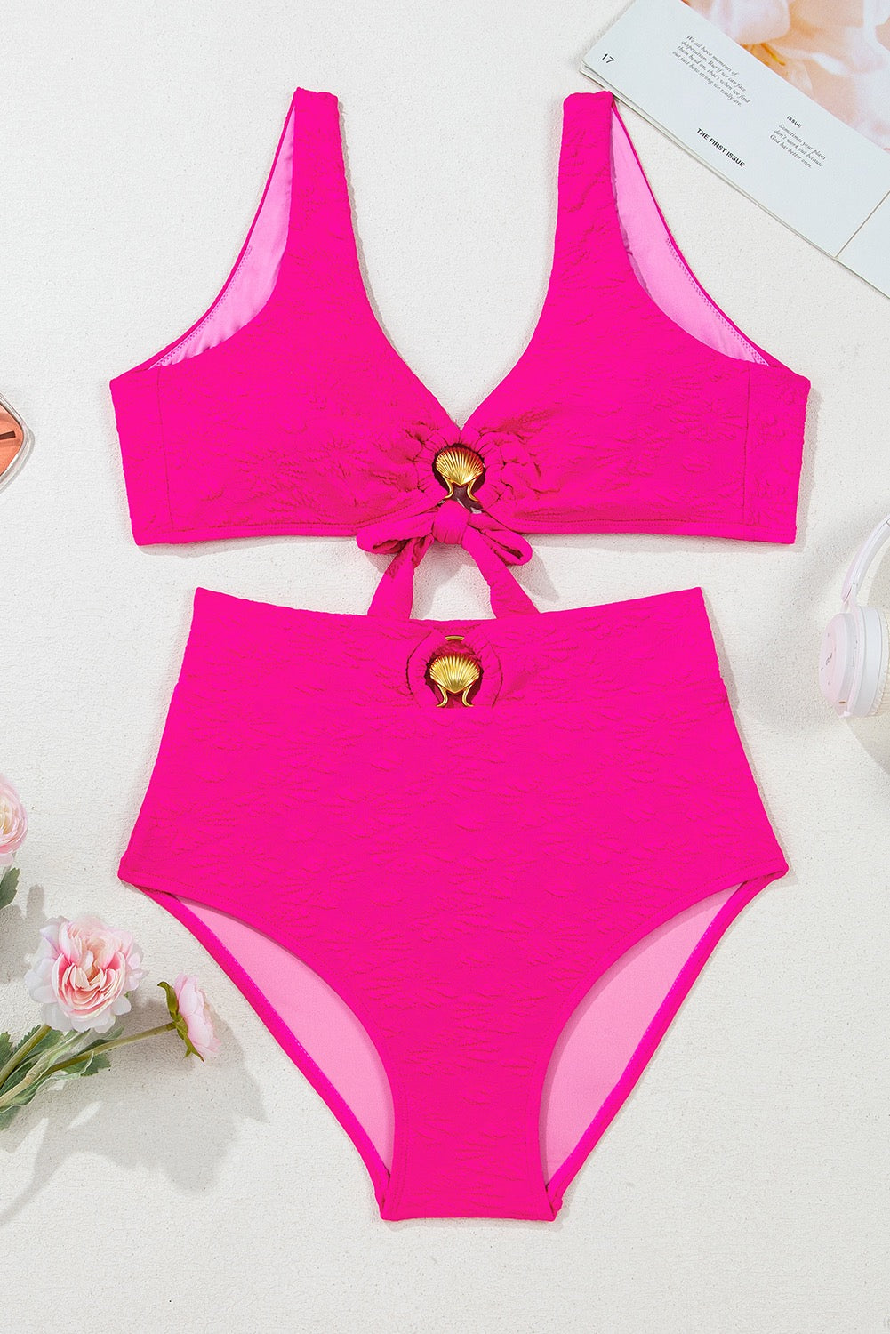 Gold Shell High Waist Bikini