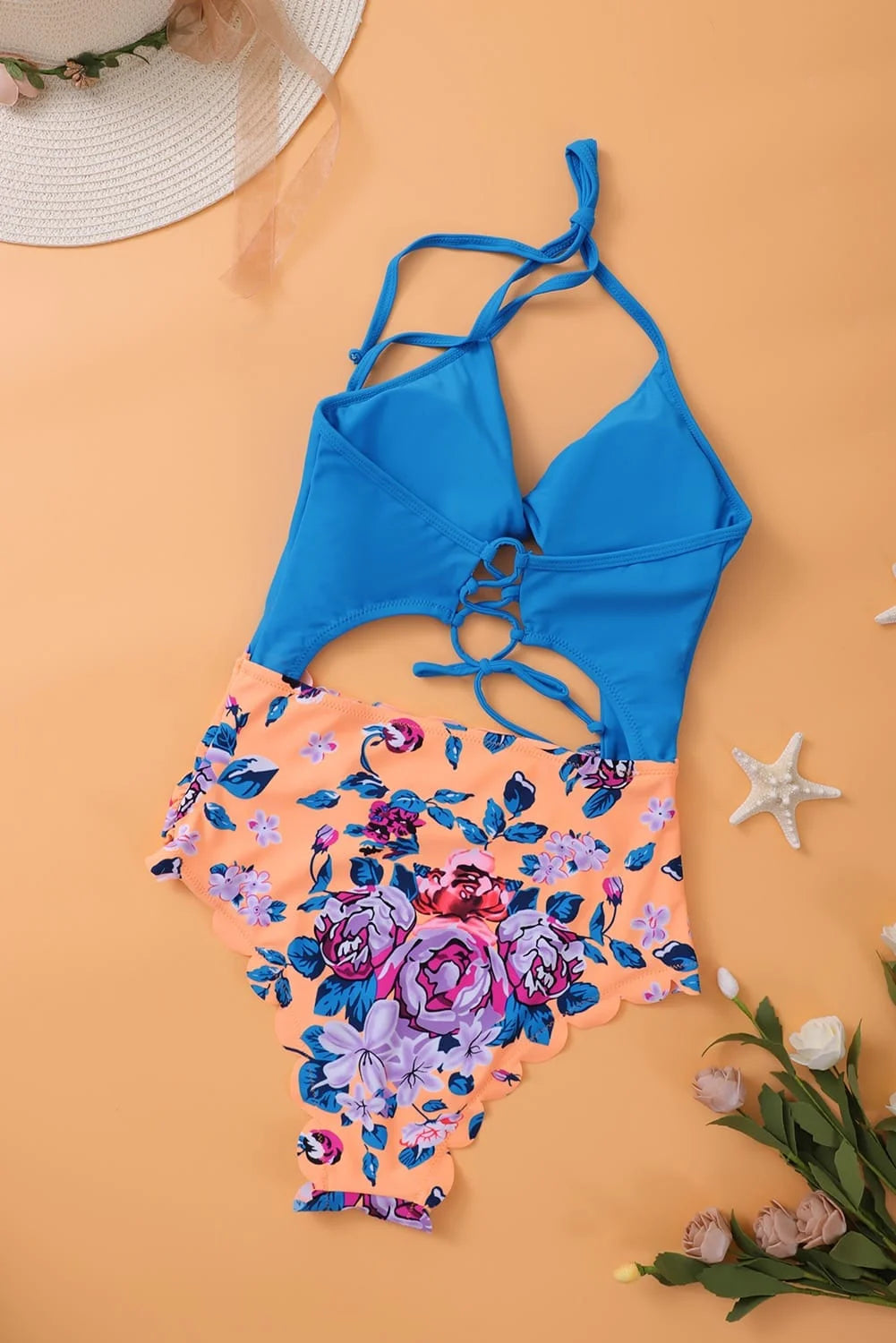 Summer Dream Wrap &amp; Floral Cutout Monokini