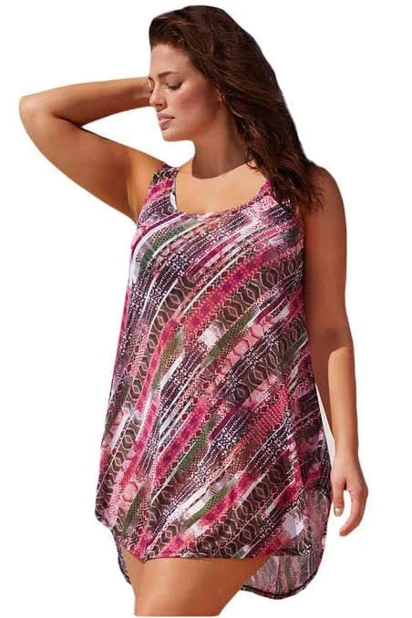 Reddish Sheer Beach Dress