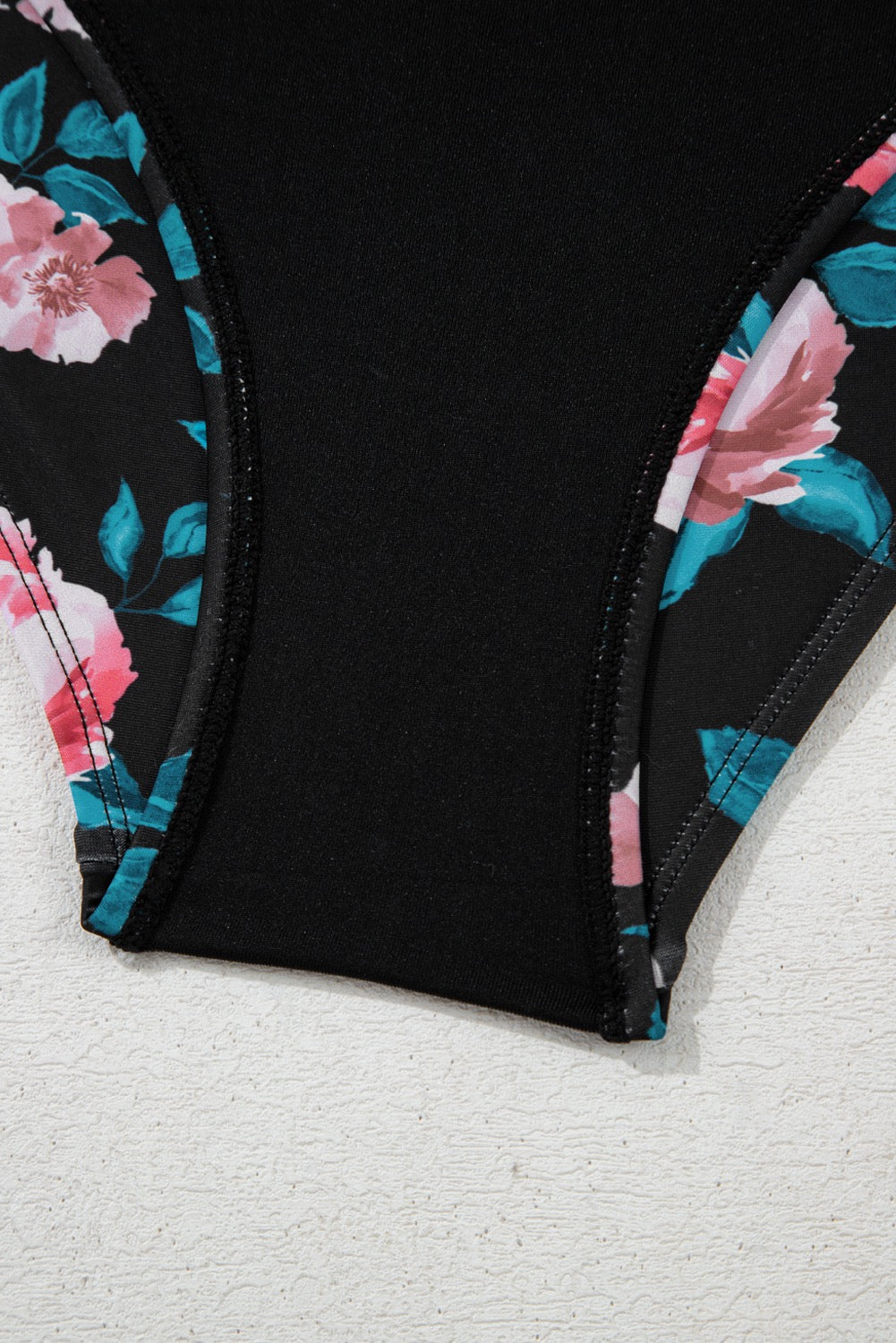 Floral Ruffle Shorts High Waist Bikini