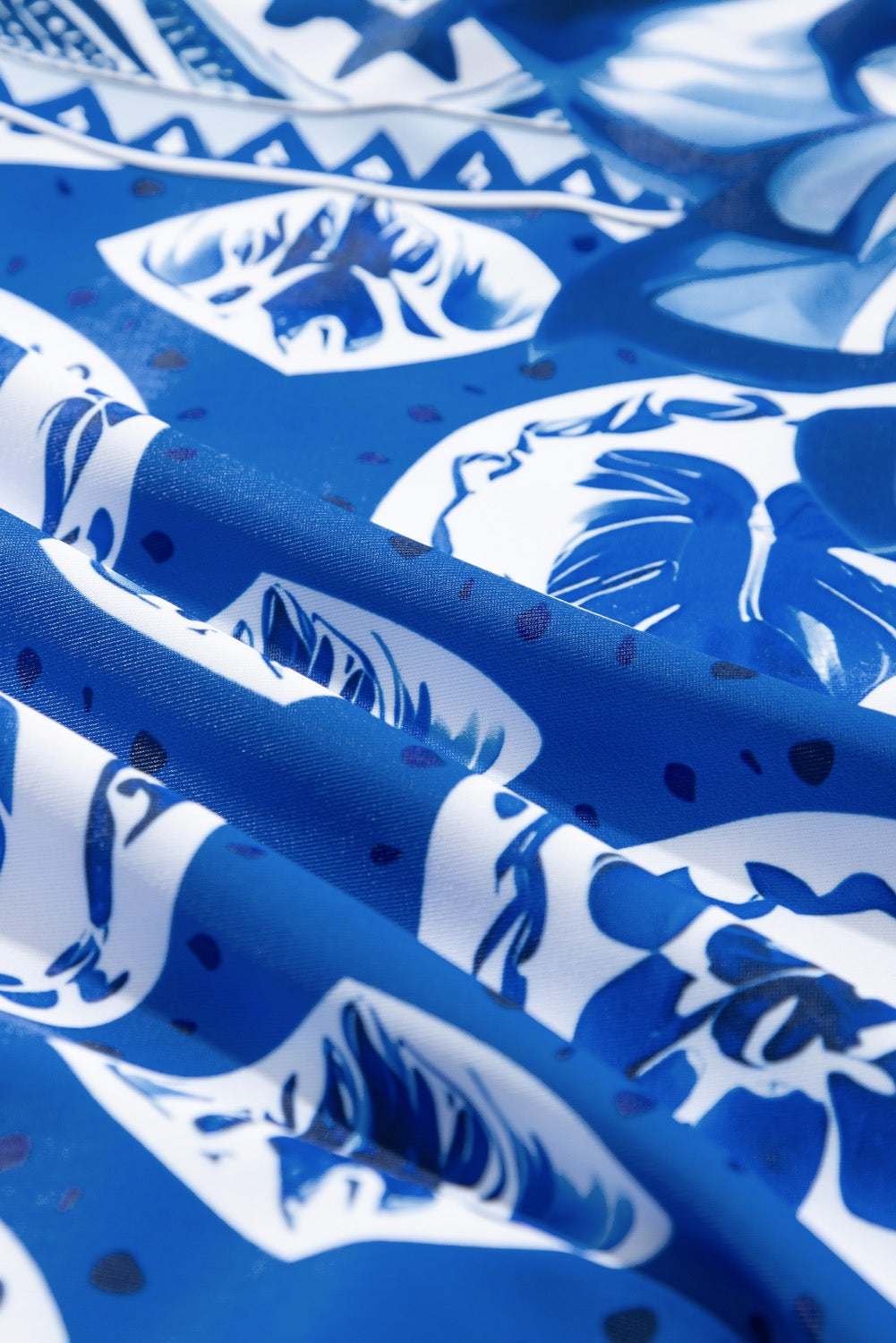 Ocean Bloom Blue Printed Swimsuit