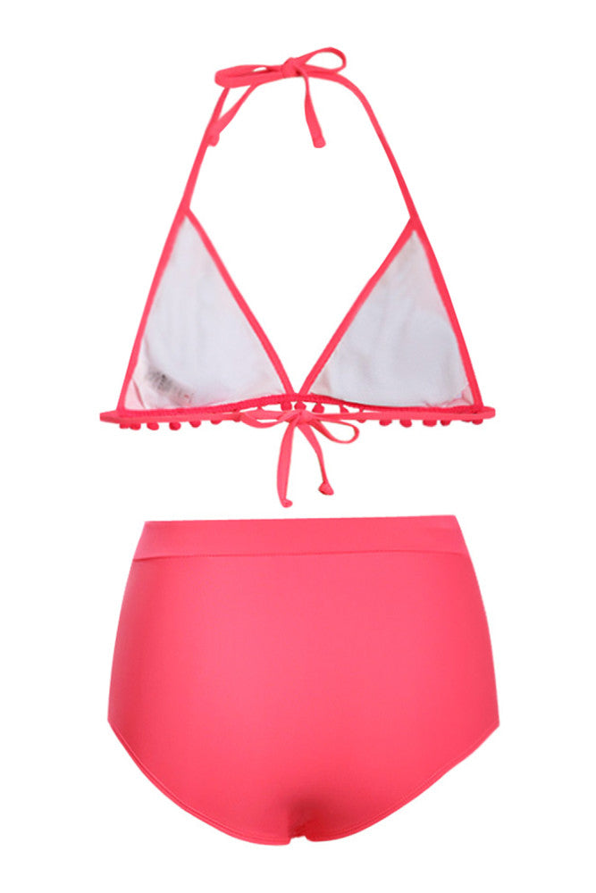 Pom Pom High Waist Bikini
