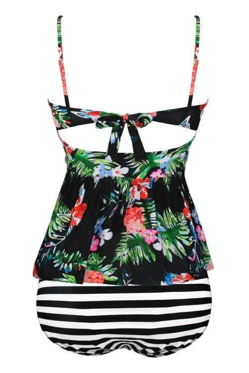Plus Size Flounce Tankini Set