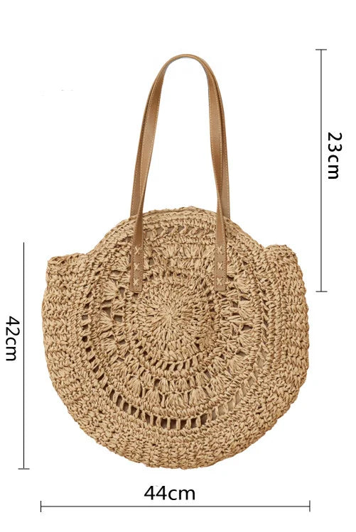 Buy Camel Boho Large Straw Bag
