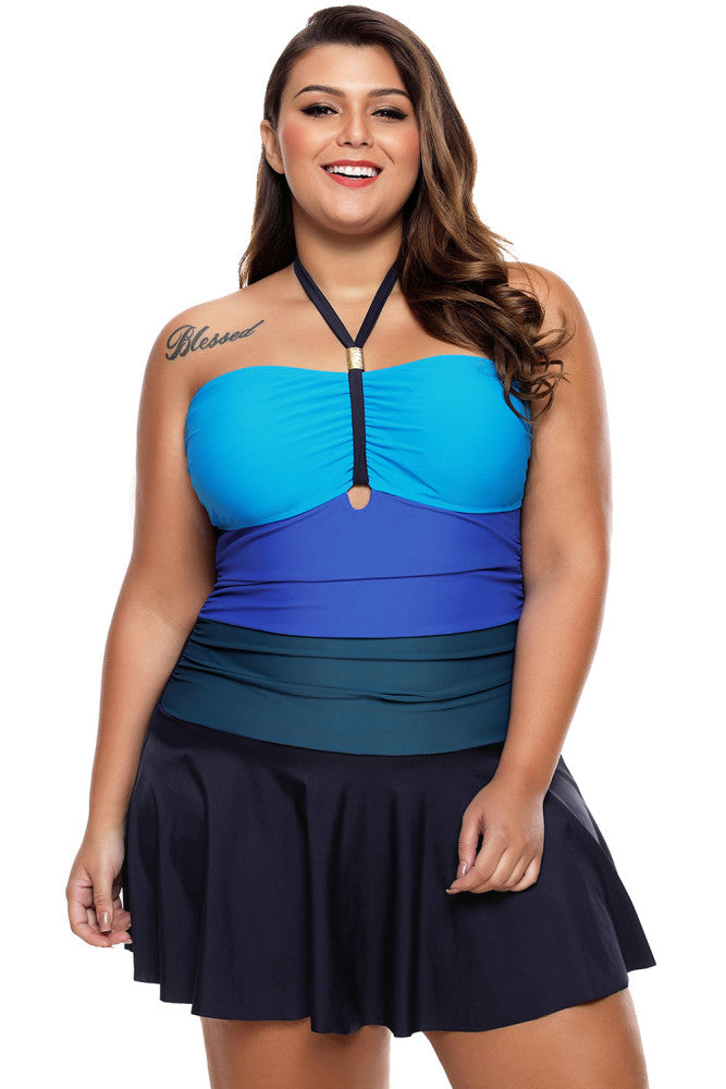 Gradient Halter Swimdress