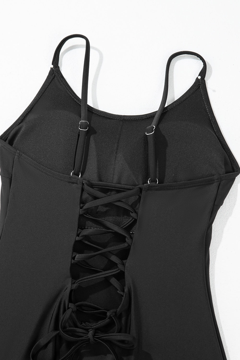 Classic Black Lace-Up Monokini