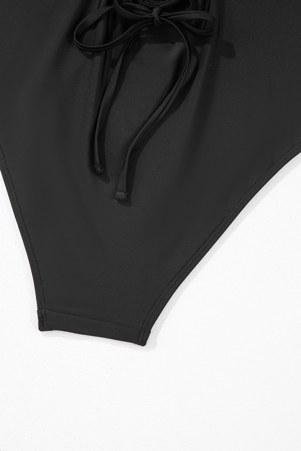 Classic Black Lace-Up Monokini
