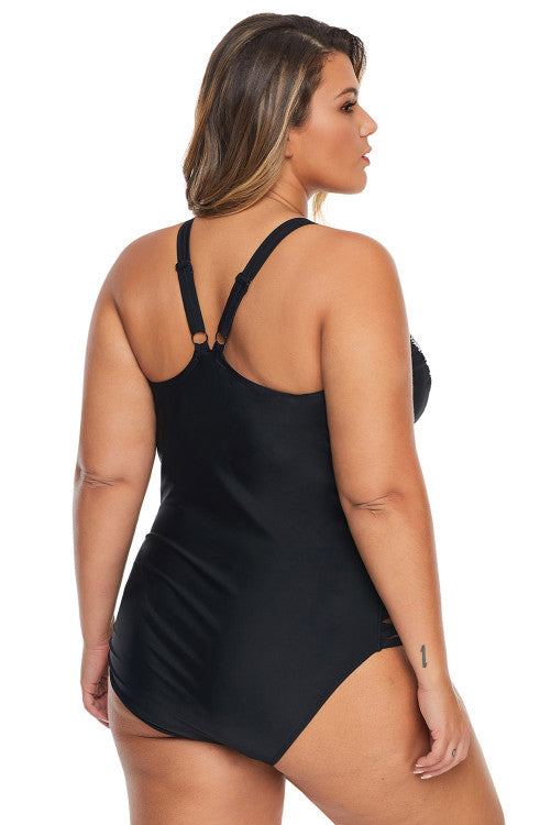 Monochrome Plus Size Bathing Suit