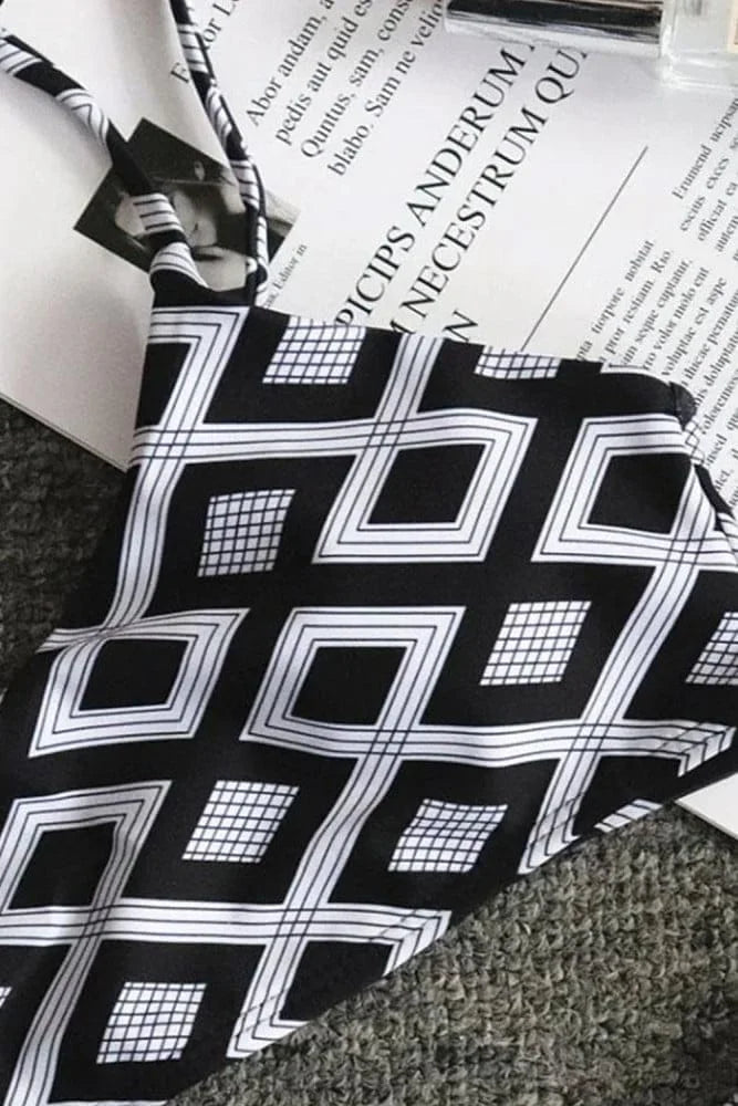 Geometric High Waist Bikini